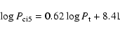\begin{displaymath}\log P_{\rm ci5}= 0.62 \log P_{\rm t} +8.41
\end{displaymath}