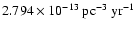$2.794\times10^{-13}~{\rm pc}^{-3}~{\rm yr}^{-1}$