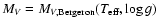$M_V = M_{V,{\rm Bergeron}}
(T_{\rm eff} ,\log g)$
