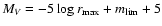 $M_V = -5\log r_{\rm max}+ m_{\rm lim}+5$