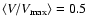 $\langle V/ V_{\rm max} \rangle=0.5$