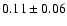 $0.11 \pm 0.06$