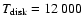 $T_{\rm disk} = 12~000$