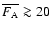 $\overline{F_{\rm A}} \ga20$