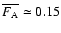 $\overline{F_{\rm A}} \simeq0.15$