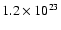$1.2 \times 10^{23}$