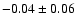 $-0.04\pm0.06$