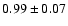 $0.99\pm0.07$