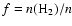 $f=n({\rm H_2})/n$