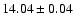 $14.04\pm0.04$