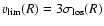 $v_{\rm lim}(R)=3\sigma_{\rm los}(R)$