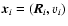 ${\textbf{\em x}}_{i}=({\textbf{\em R}}_{i},v_{i})$