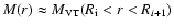 $M(r)\approx
M_{\rm VT}(R_{\rm i}<r<R_{i+1})$