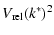 $\displaystyle V_{\rm rel}(k^*)^2$
