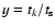 $y=t_k/t_{\rm s}$