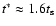 $t^* \approx 1.6 t_{\rm s}$