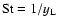 ${\rm St} = 1/y_{\rm L}$