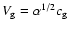 $V_{\rm g} = \alpha^{1/2}c_{\rm g}$