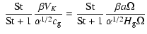 $\displaystyle \ \frac{{\rm St}}{{\rm St} + 1} \frac{\beta V_K}{\alpha^{1/2}c_{\...
...ac{{\rm St}}{{\rm St} + 1} \frac{\beta a \Omega}{\alpha^{1/2} H_{\rm g} \Omega}$