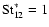 ${\rm St}_{12}^*=1$