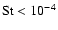 ${\rm St} < 10^{-4}$