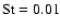 ${\rm St} = 0.01$