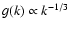 $g(k) \propto k^{-1/3}$