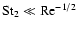 ${\rm St}_2 \ll {\rm Re}^{-1/2}$