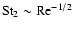 ${\rm St}_2 \sim {\rm Re}^{-1/2}$