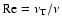 ${\rm Re} = \nu_{\rm T}/\nu$