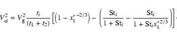 \begin{displaymath}V_{{\rm c}i}^2 = V_{\rm g}^2 \frac{t_i}{(t_1+t_2)} \left[ \le...
...\rm St}_i}{1 + {\rm St}_i {x_1^*}^{2/3} } \right) \right]\cdot
\end{displaymath}