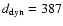 $d_{\rm dyn}=387$