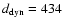 $d_{\rm dyn}=434$