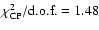 $\chi^2_{\rm CP}/\textnormal{d.o.f.}=1.48$