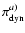 $\pi_{\rm dyn}^{a)}$