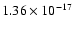 $1.36\times 10^{-17}$