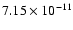 $7.15\times 10^{-11}$
