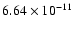 $6.64\times 10^{-11}$