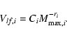 \begin{displaymath}%
V_{lf,i} = C_{i} M_{{\rm max},i}^{-r_{i}}.
\end{displaymath}
