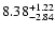 $\rm 8.38^{+ 1.22}_{- 2.84 }$