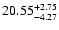 $\rm 20.55^{+ 2.75}_{- 4.27 }$