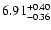 $\rm 6.91^{+ 0.40}_{- 0.36 }$
