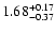 $\rm 1.68^{+ 0.17}_{- 0.37 }$