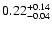 $\rm0.22^{+ 0.14}_{- 0.04 }$