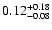$\rm0.12^{+ 0.18}_{- 0.08 }$