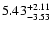 $\rm 5.43^{+ 2.11}_{- 3.53 }$
