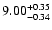 $\rm 9.00^{+ 0.35}_{- 0.34 }$