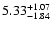 $\rm 5.33^{+ 1.07}_{- 1.84 }$