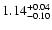 $\rm 1.14^{+ 0.04}_{- 0.10 }$