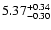 $\rm 5.37^{+ 0.34}_{- 0.30 }$